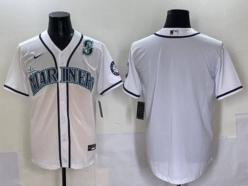 Men 2025 Seattle Mariners Blank White Game Nike MLB Jersey style 2->seattle mariners->MLB Jersey